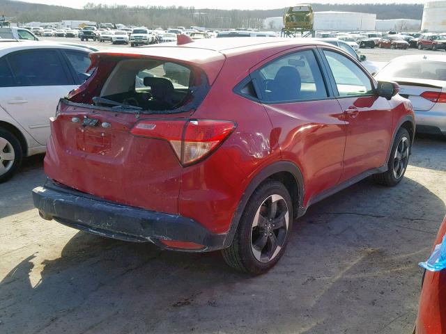 3CZRU5H57JM708067 - 2018 HONDA HR-V EX RED photo 4