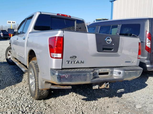 1N6BA0ED0CN303432 - 2012 NISSAN TITAN S SILVER photo 3