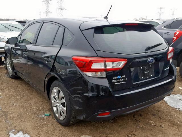 4S3GTAA66J3739677 - 2018 SUBARU IMPREZA BLACK photo 3