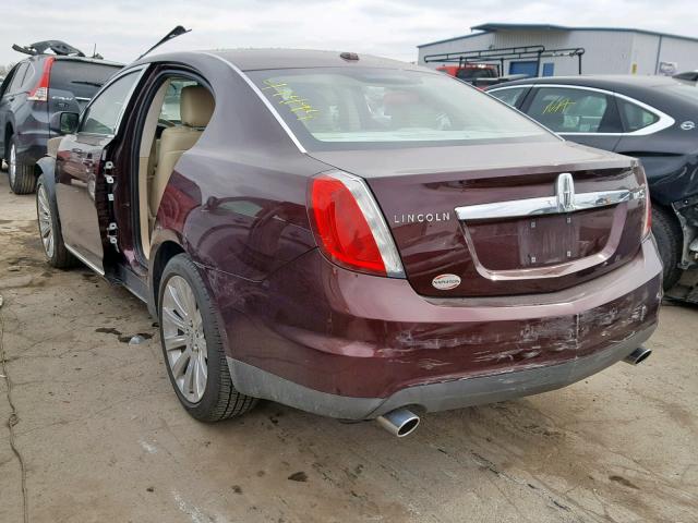 1LNHM93R09G618389 - 2009 LINCOLN MKS BROWN photo 3