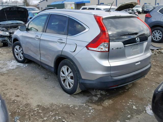 JHLRM3H75CC009507 - 2012 HONDA CR-V EXL SILVER photo 3