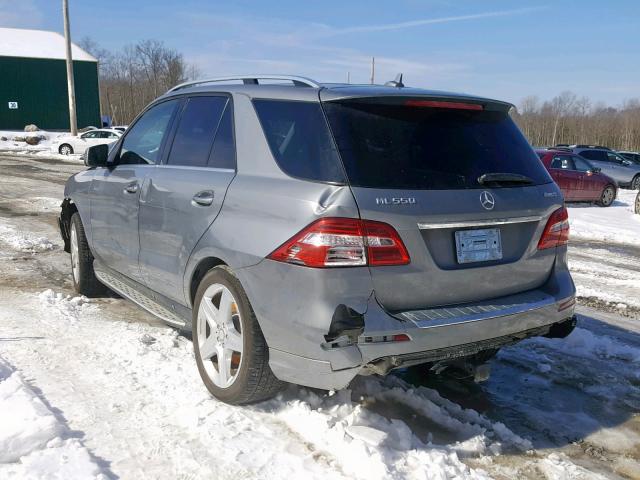 4JGDA7DB0EA321729 - 2014 MERCEDES-BENZ ML 550 4MA SILVER photo 3