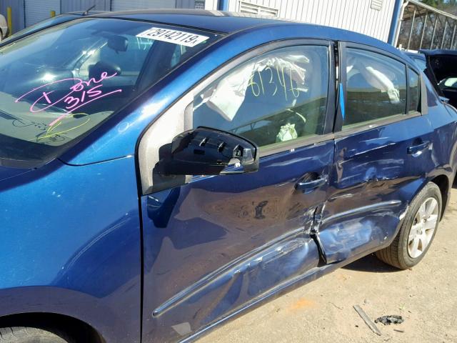 3N1AB6AP9BL731726 - 2011 NISSAN SENTRA 2.0 BLUE photo 9