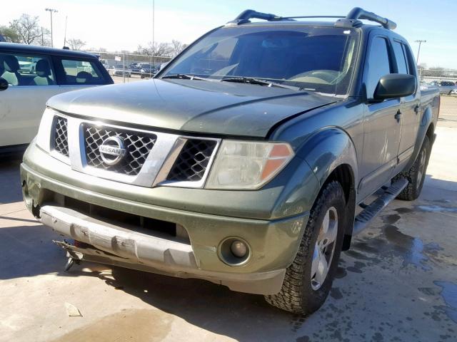 1N6AD07UX5C451022 - 2005 NISSAN FRONTIER C GREEN photo 2