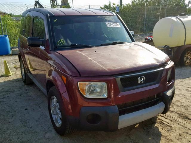 5J6YH187X6L013262 - 2006 HONDA ELEMENT EX RED photo 1