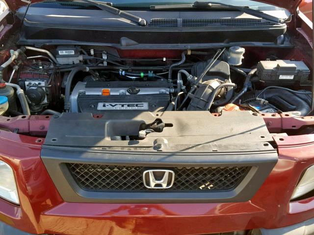 5J6YH187X6L013262 - 2006 HONDA ELEMENT EX RED photo 7