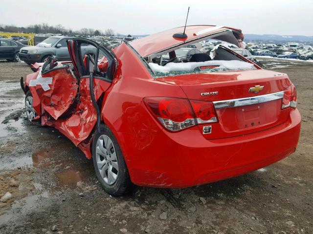 1G1PA5SG8F7129213 - 2015 CHEVROLET CRUZE LS RED photo 3