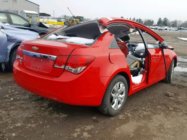 1G1PA5SG8F7129213 - 2015 CHEVROLET CRUZE LS RED photo 4