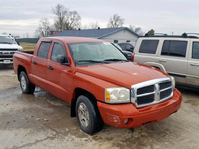 1D7HW48P17S263421 - 2007 DODGE DAKOTA QUA ORANGE photo 1