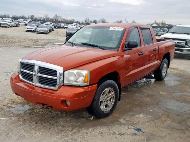 1D7HW48P17S263421 - 2007 DODGE DAKOTA QUA ORANGE photo 2