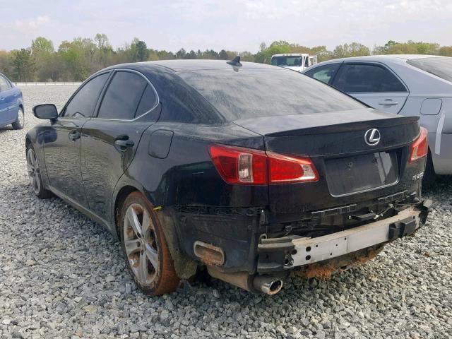 JTHBF5C22B5134238 - 2011 LEXUS IS 250 BLACK photo 3