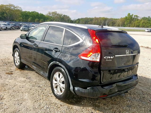 2HKRM4H7XDH629973 - 2013 HONDA CR-V EXL BLACK photo 3