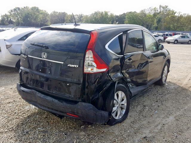 2HKRM4H7XDH629973 - 2013 HONDA CR-V EXL BLACK photo 4