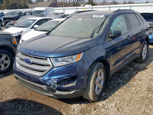 2FMPK4G90HBB34629 - 2017 FORD EDGE SE BLUE photo 2