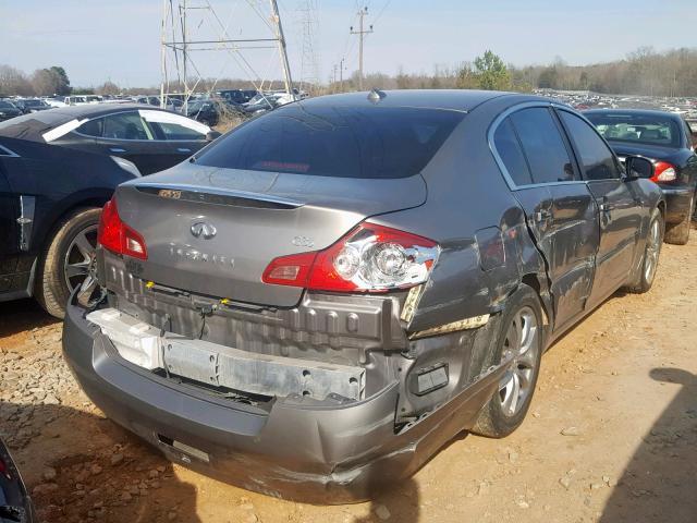 JNKBV61E18M226736 - 2008 INFINITI G35 GRAY photo 4