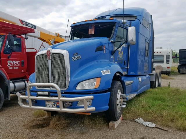 1XKAD49X0GJ484440 - 2016 KENWORTH CONSTRUCTI BLUE photo 2