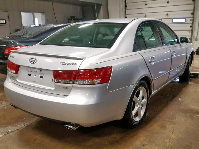 5NPEU46F67H268156 - 2007 HYUNDAI SONATA GRAY photo 4