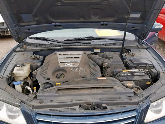 KMHFC46F08A321803 - 2008 HYUNDAI AZERA SE BLUE photo 7