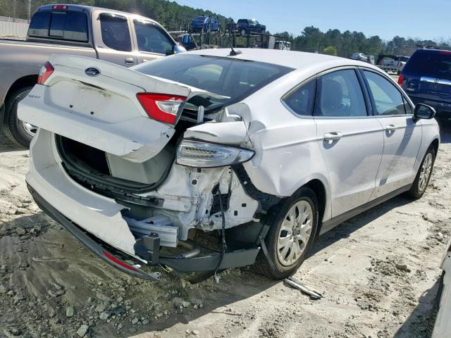 1FA6P0G72E5399065 - 2014 FORD FUSION S WHITE photo 4