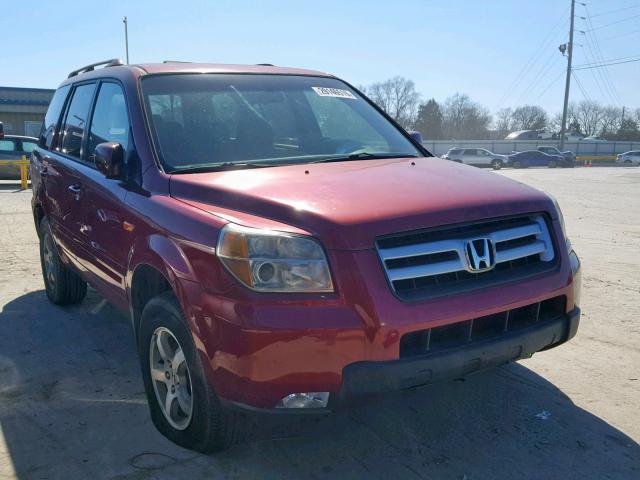 5FNYF18446B023239 - 2006 HONDA PILOT EX RED photo 1