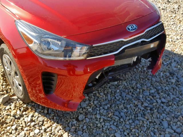 3KPA24AB5KE160570 - 2019 KIA RIO S RED photo 9