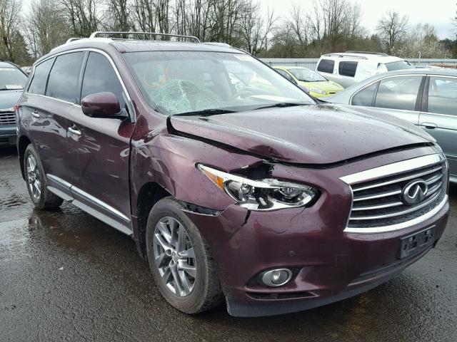 5N1AL0MM4DC345122 - 2013 INFINITI JX35 BASE BURGUNDY photo 1