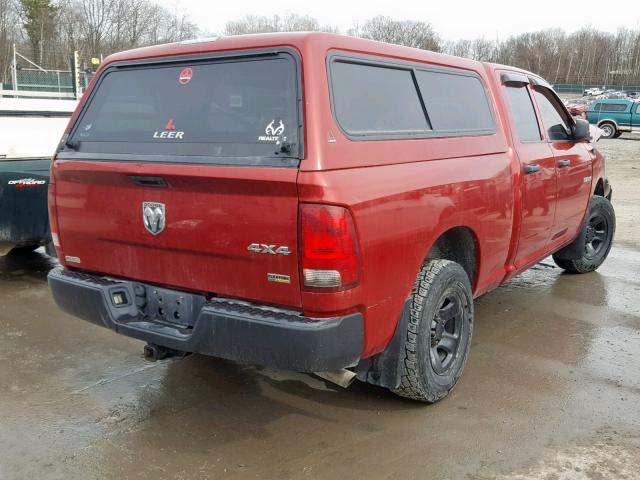 1D3HV18P99S807184 - 2009 DODGE RAM 1500 RED photo 4