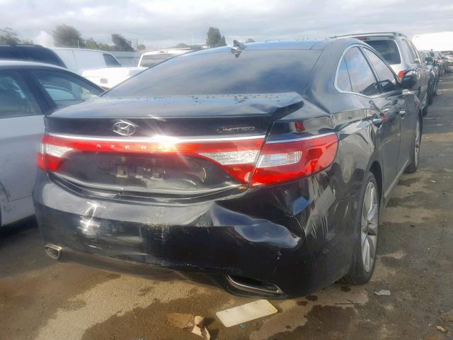 KMHFH4JG1EA388617 - 2014 HYUNDAI AZERA GLS BLACK photo 4