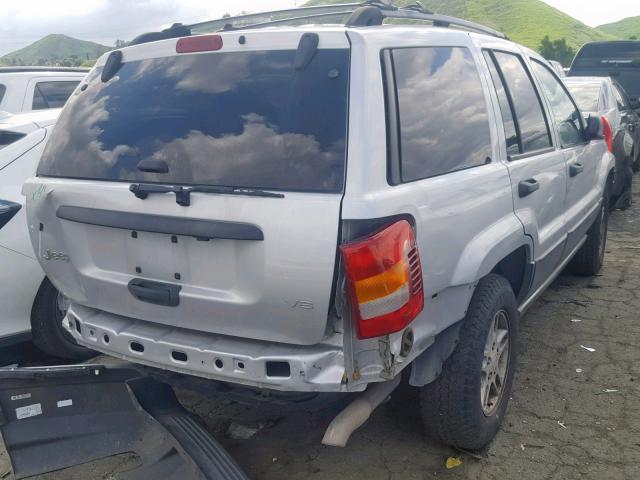 1J4GX48NX4C403788 - 2004 JEEP GRAND CHER GRAY photo 4