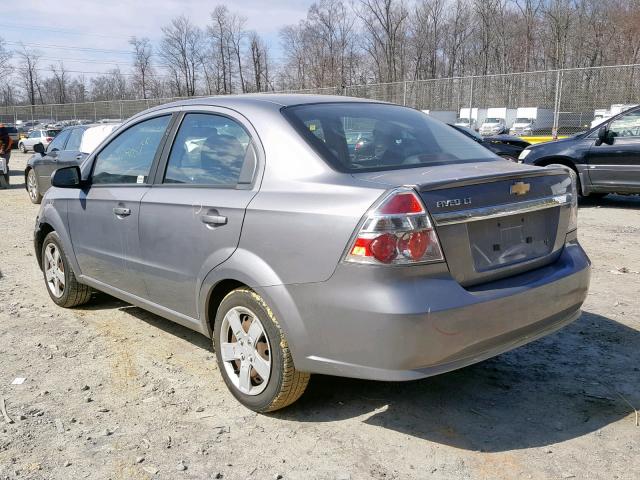 KL1TG5DE6BB266374 - 2011 CHEVROLET AVEO LT GRAY photo 3