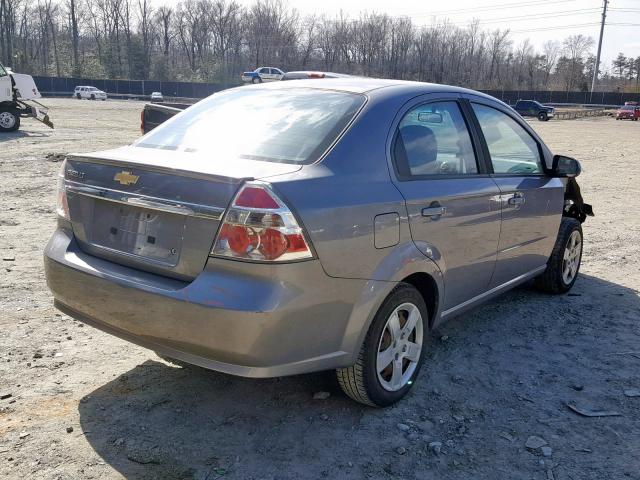 KL1TG5DE6BB266374 - 2011 CHEVROLET AVEO LT GRAY photo 4