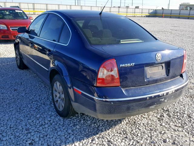 WVWPD63B23P341463 - 2003 VOLKSWAGEN PASSAT GLS BLUE photo 3