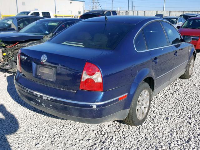 WVWPD63B23P341463 - 2003 VOLKSWAGEN PASSAT GLS BLUE photo 4