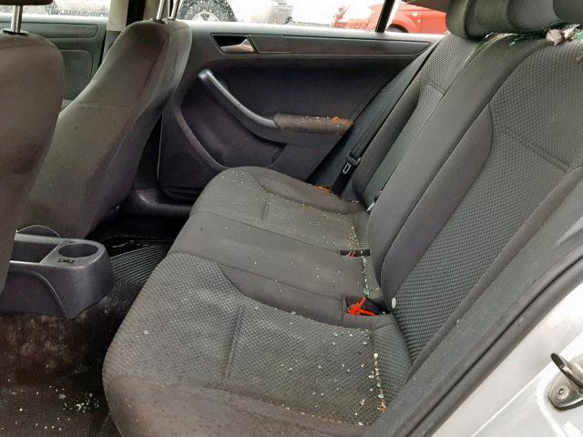 3VW1K7AJ9CM354306 - 2012 VOLKSWAGEN JETTA BASE SILVER photo 6