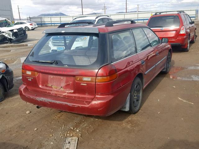 4S3BK4355T7931333 - 1996 SUBARU LEGACY L BURGUNDY photo 4