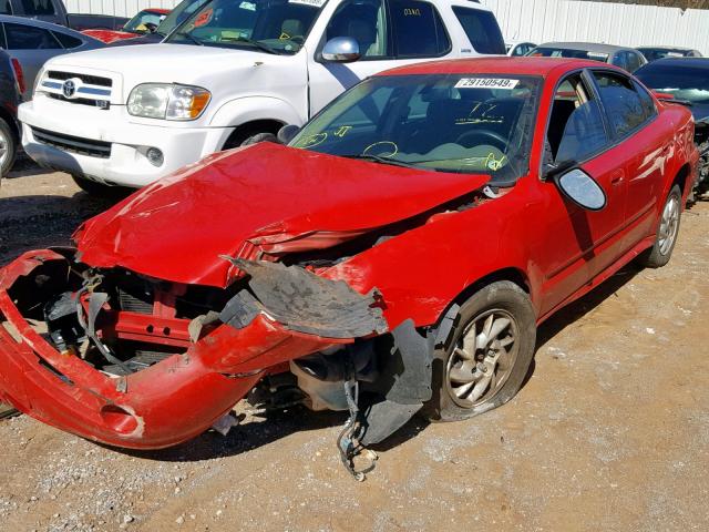 1G2NF52E74C207052 - 2004 PONTIAC GRAND AM S RED photo 2