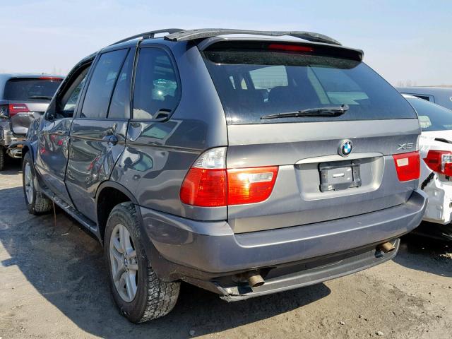 5UXFA13526LY24558 - 2006 BMW X5 3.0I GRAY photo 3