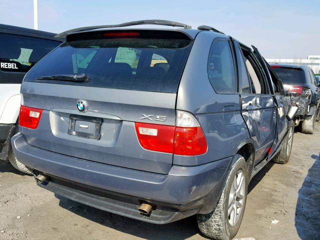 5UXFA13526LY24558 - 2006 BMW X5 3.0I GRAY photo 4