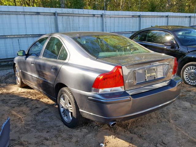 YV1RS592X62514013 - 2006 VOLVO S60 2.5T GRAY photo 3