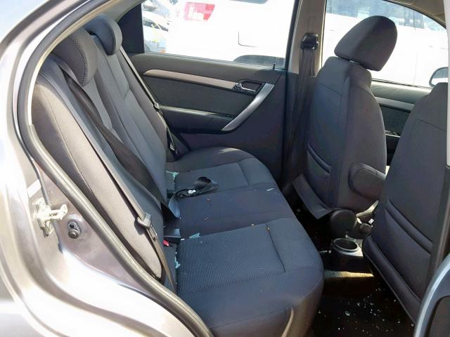 KL1TD56E59B357863 - 2009 CHEVROLET AVEO LS GRAY photo 6