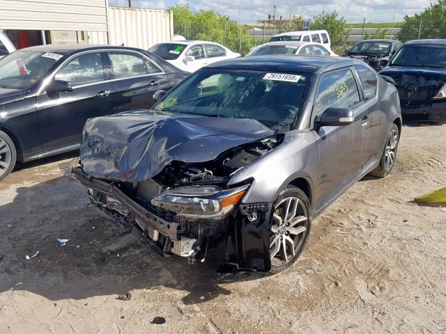 JTKJF5C72E3082305 - 2014 TOYOTA SCION TC GRAY photo 2