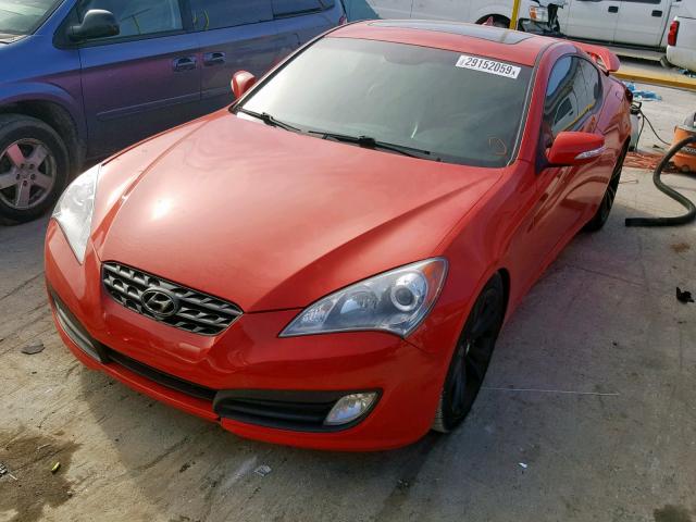 KMHHU6KHXBU043300 - 2011 HYUNDAI GENESIS CO RED photo 2