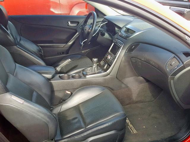 KMHHU6KHXBU043300 - 2011 HYUNDAI GENESIS CO RED photo 5