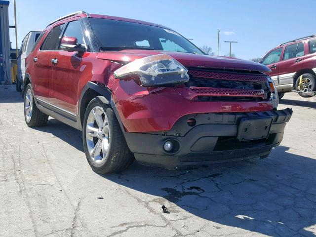 1FM5K7F98DGB75717 - 2013 FORD EXPLORER L RED photo 1