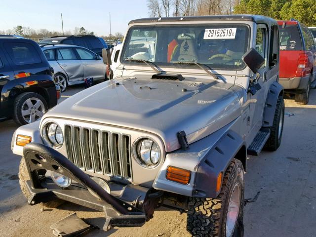 1J4FA49S51P359723 - 2001 JEEP WRANGLER / SILVER photo 2