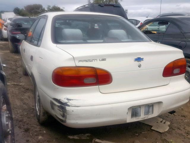 1Y1SK5284WZ423537 - 1998 CHEVROLET GEO PRIZM WHITE photo 3