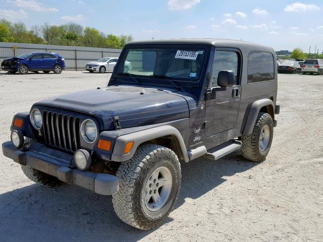 1J4FA44S06P726168 - 2006 JEEP WRANGLER / BLUE photo 2