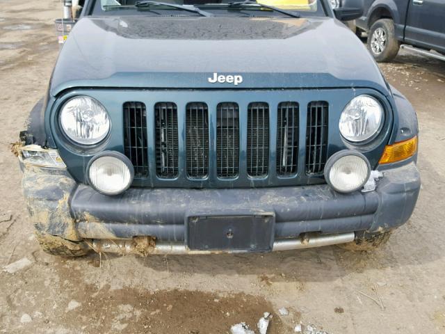 1J4GL38K75W610537 - 2005 JEEP LIBERTY RE GREEN photo 7