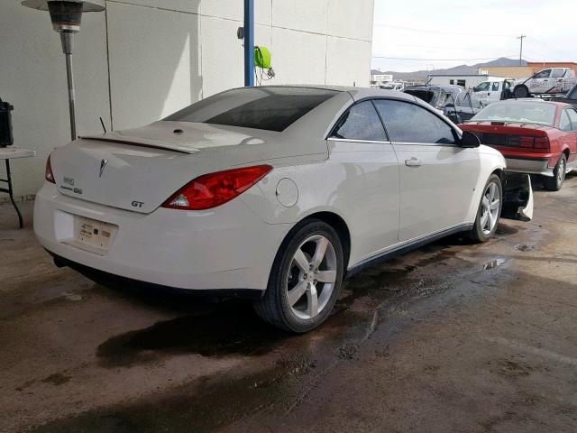 1G2ZH36NX84169570 - 2008 PONTIAC G6 GT WHITE photo 4