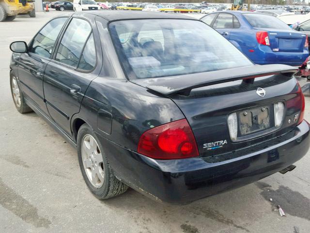 3N1AB51D54L729765 - 2004 NISSAN SENTRA SE- BLACK photo 3